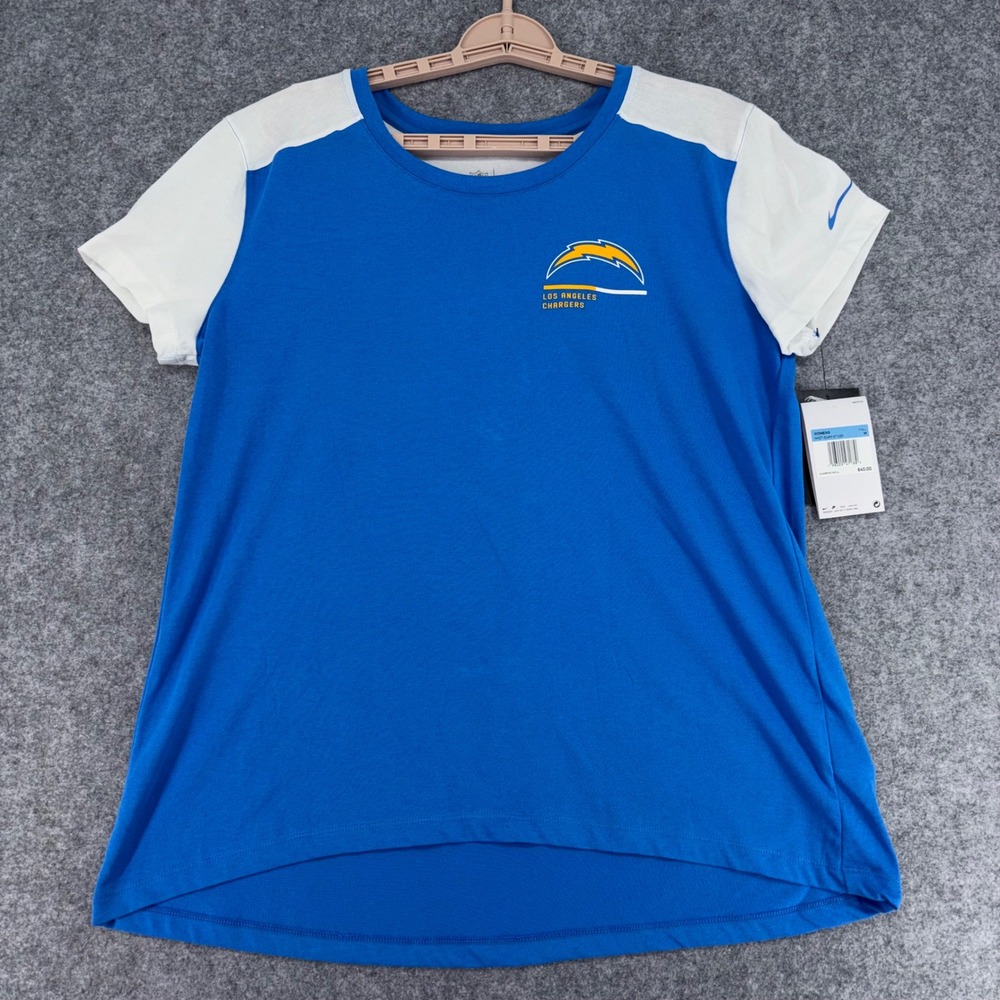 Nike NFL Los Angeles Chargers Womens Dri-FIT T-Shirt Blue White Medium NKZT-509M